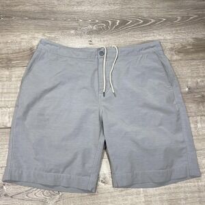 Faherty All Day Shorts‎ Mens 36 Gray Chino Drawstring Stretch Casual Performance